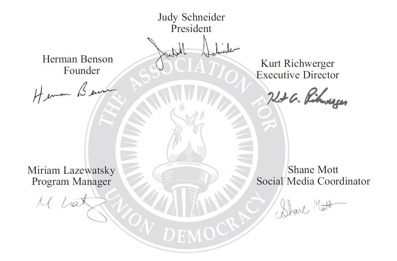Union Democracy seal