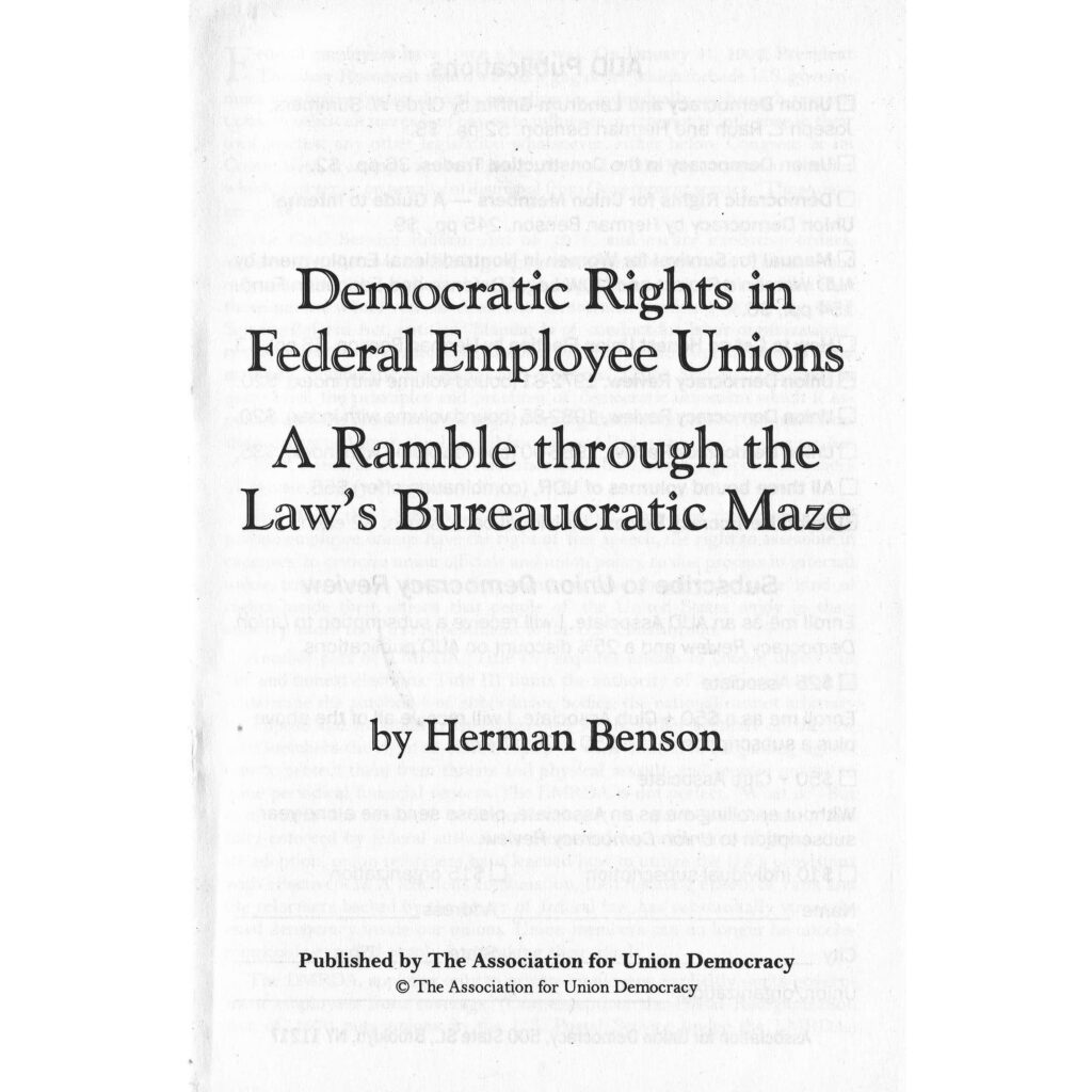Store – Association for Union Democracy