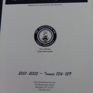 Union Democracy Review Bound Vol. Number 6